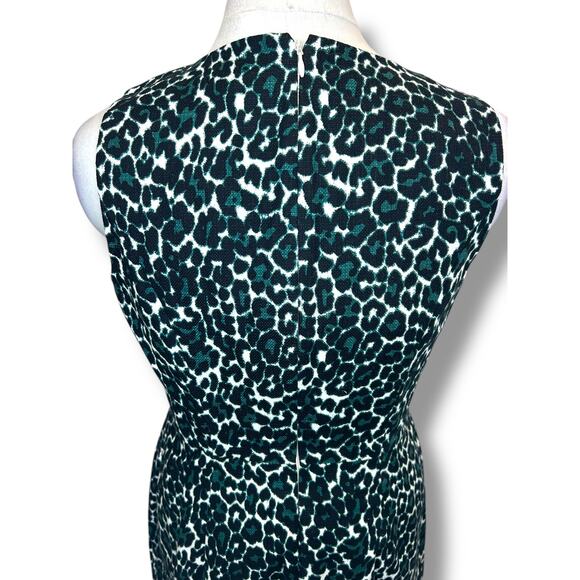 J. Crew Cotton Jacquard Leopard Print Sleeveless Dress Size 8 Womens - Picture 5 of 9